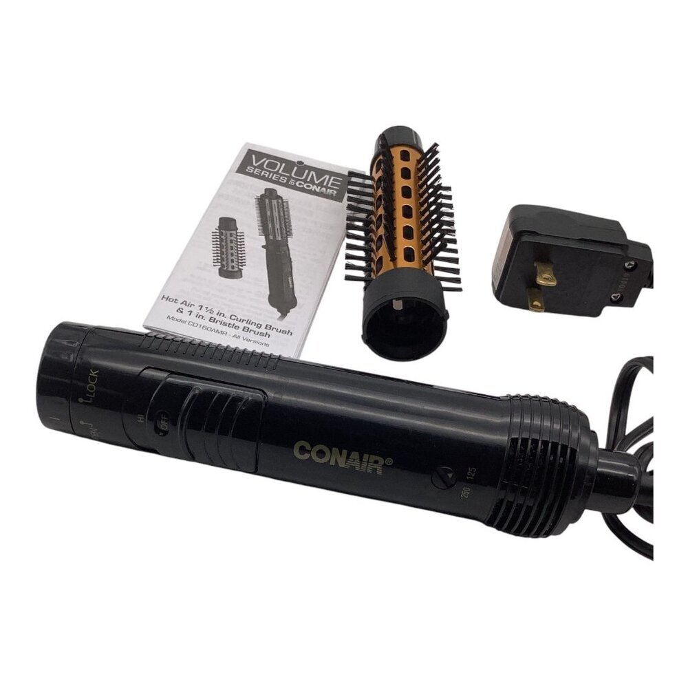 Conair 2-in-1 Hot Air Curling Combo, Includes 1.5-inch Curl Brush and 1-inch Alu - Picture 2 of 7